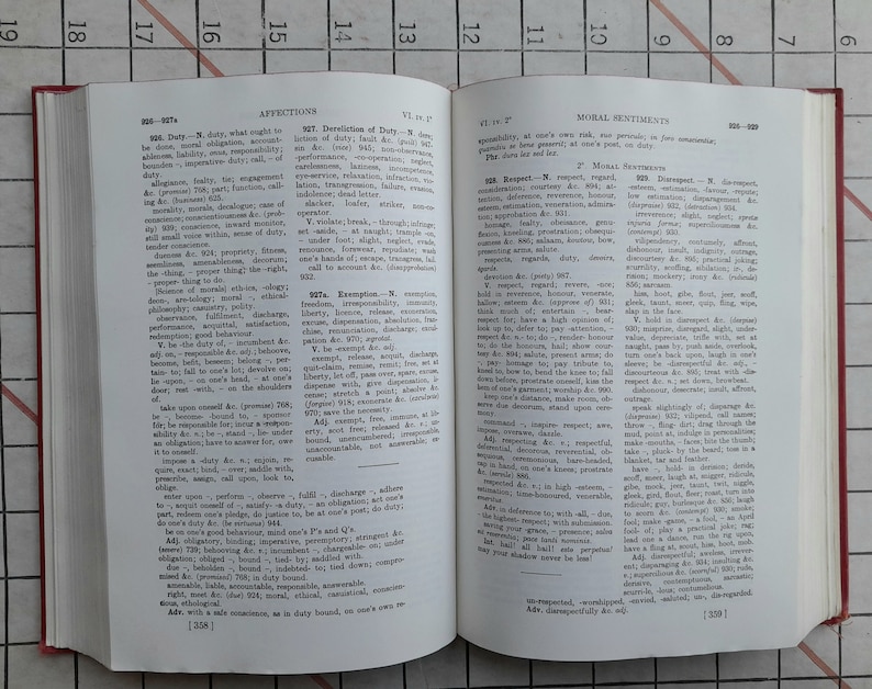 Roget's Thesaurus of Words and Phrases 1947 Hard Cover Etsy