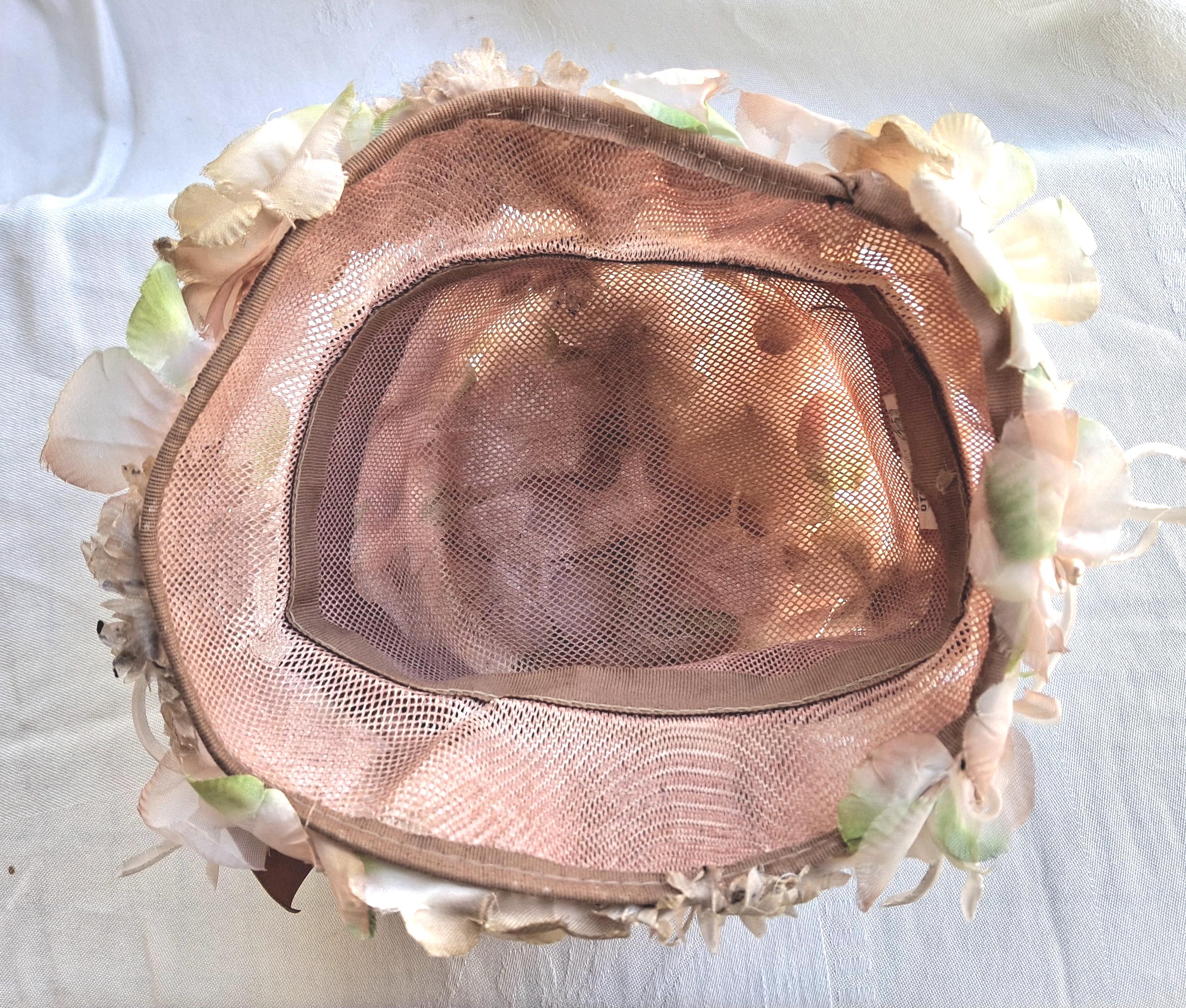 Forma Per Cappello A Campana Vintage - Bordo Azzurro Chiaro NE5 - Forniture Modisteria