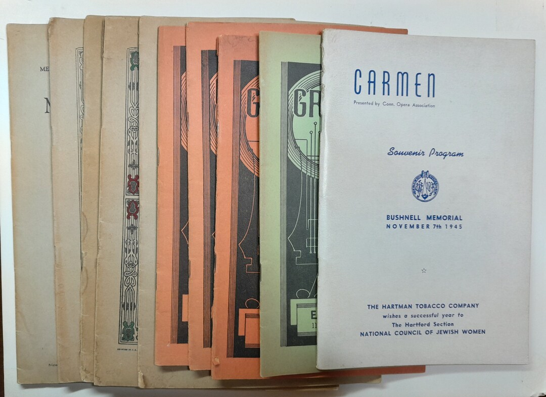 Opera Notes. Photo Opera Librettos Likely 1940s Lot of 10 Grand Opera Metropolitan Et Alia ...
