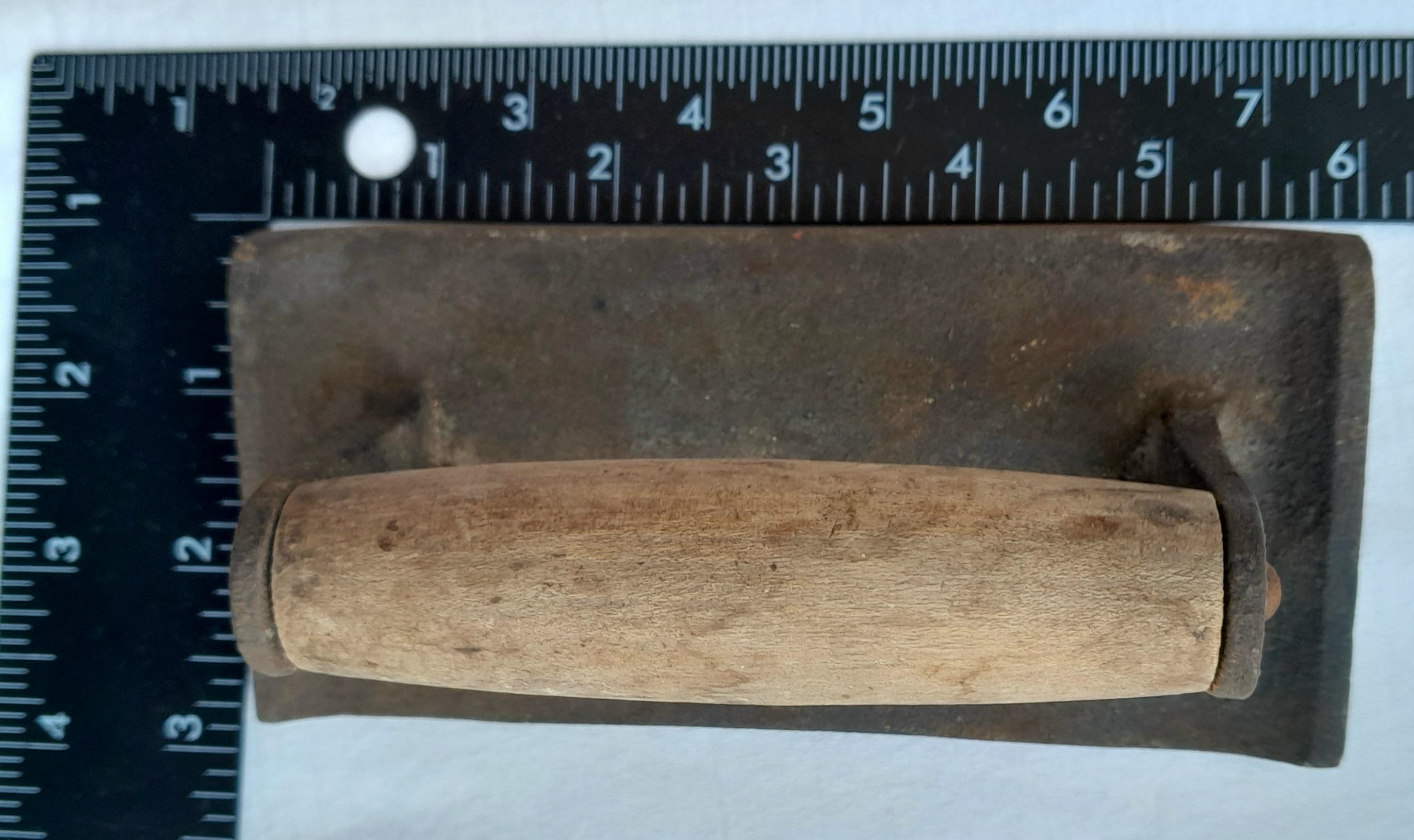 Masonry Edger, Cement or Mortar Tool With Wooden Handle, Vintage Old ...