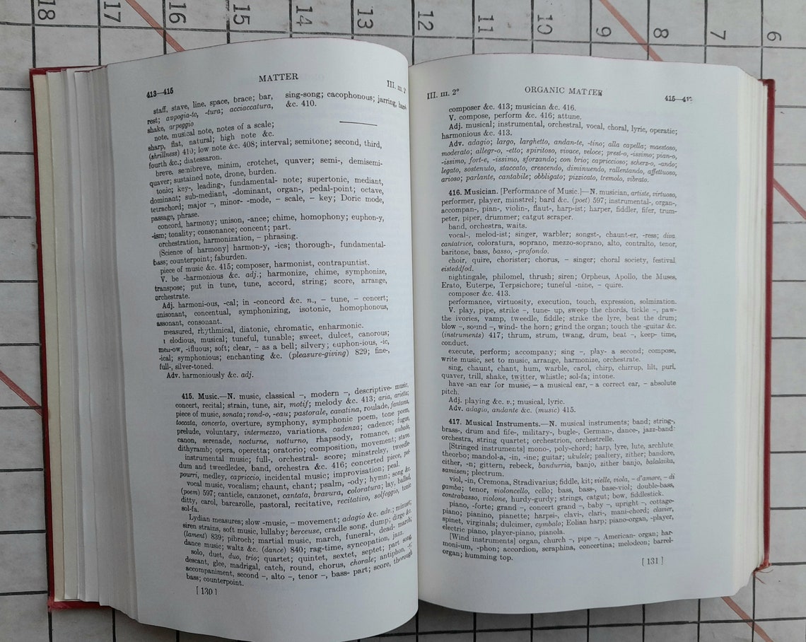 Roget's Thesaurus of Words and Phrases 1947 Hard Cover Etsy