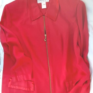 Red Pants Suit, Size 16, Jessica Howard Woman, 1980s Classic Style -scroll down for full description