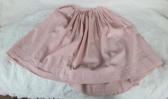 Pink & White Seersucker Full Skirt Small Girls or… - image 2