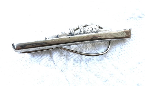 Pince à cravate bateau à vapeur vintage, pince à cravate bateau à vapeur boucliers, accessoire de cravate de bateau nautique, décontracté, affaires, pince à cravate fantaisie ton argent - France