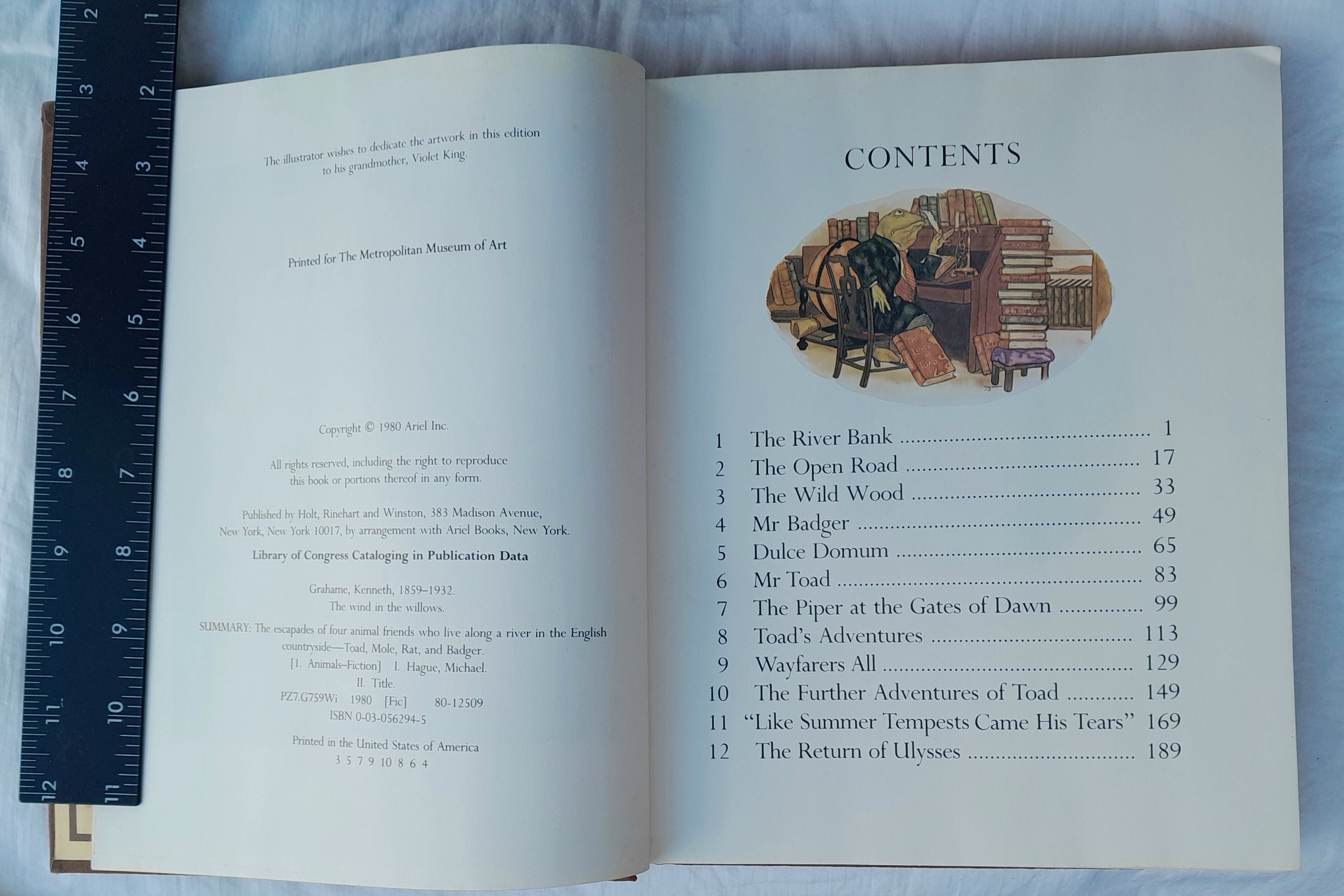 The Wind in the Willows by Kenneth Grahame 1980 Edition Hardcover With ...