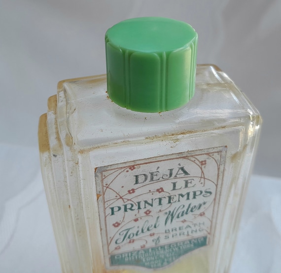 Art Deco Parfümflasche, leer, Deja Le Printemps von Oriza L