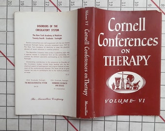 Vintage Medical Book Cornell Conferences on Therapy Vol 6 Gold MD Editor HC DJ &#39;53