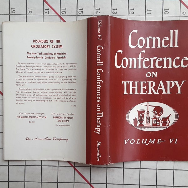 Vintage Medical Book Cornell Conferences on Therapy Vol 6 Gold MD Editor HC DJ '53