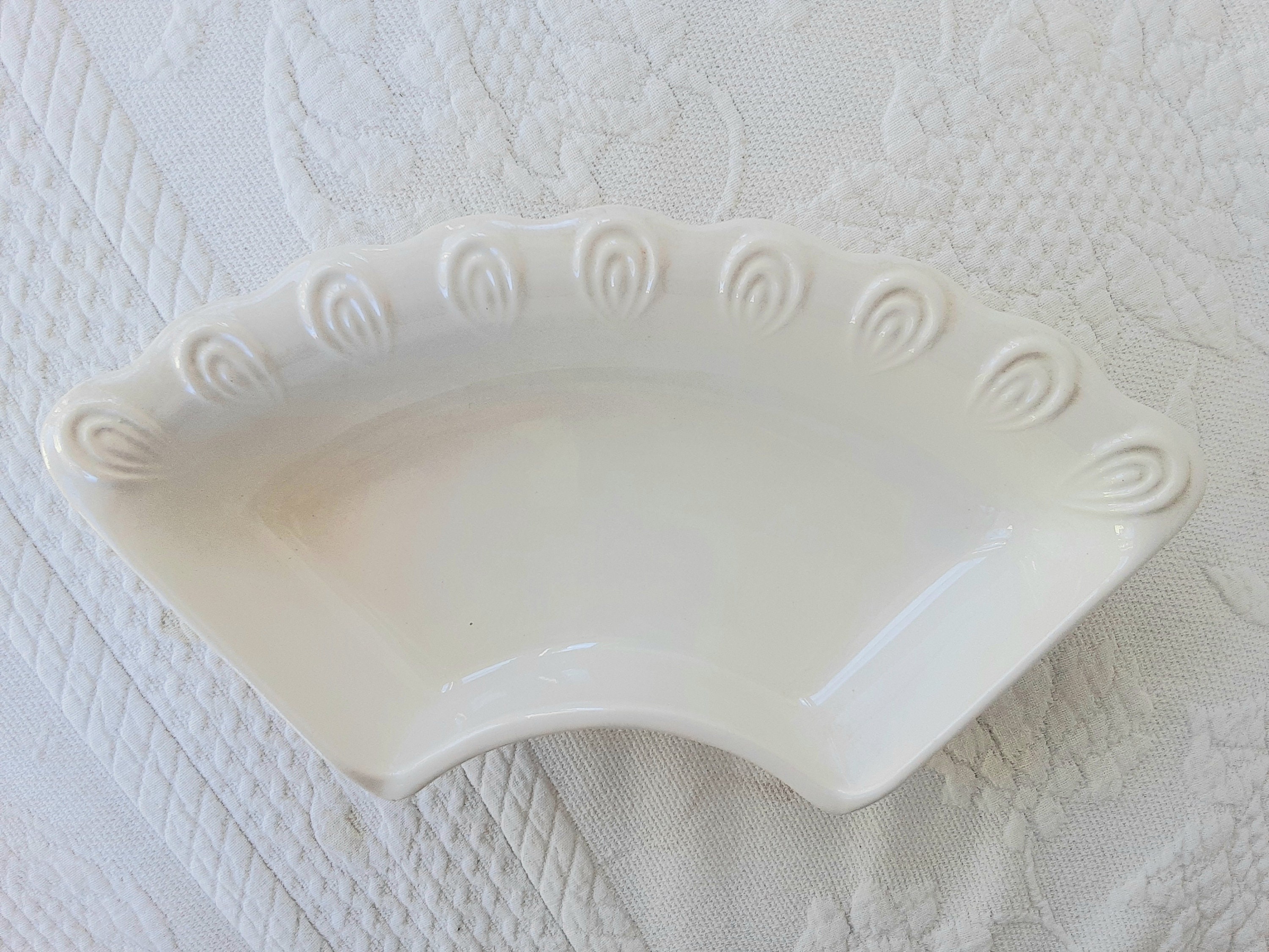 Lazy Susan Dishes California Pottery Green White L74 No Tray Etsy