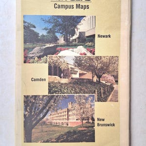 Mapas del campus de Rutgers, 1999 a 2000, Newark, Camden, Nuevo Brunswick, directorios, programas, plegado (desplácese hacia abajo para ver la descripción completa)