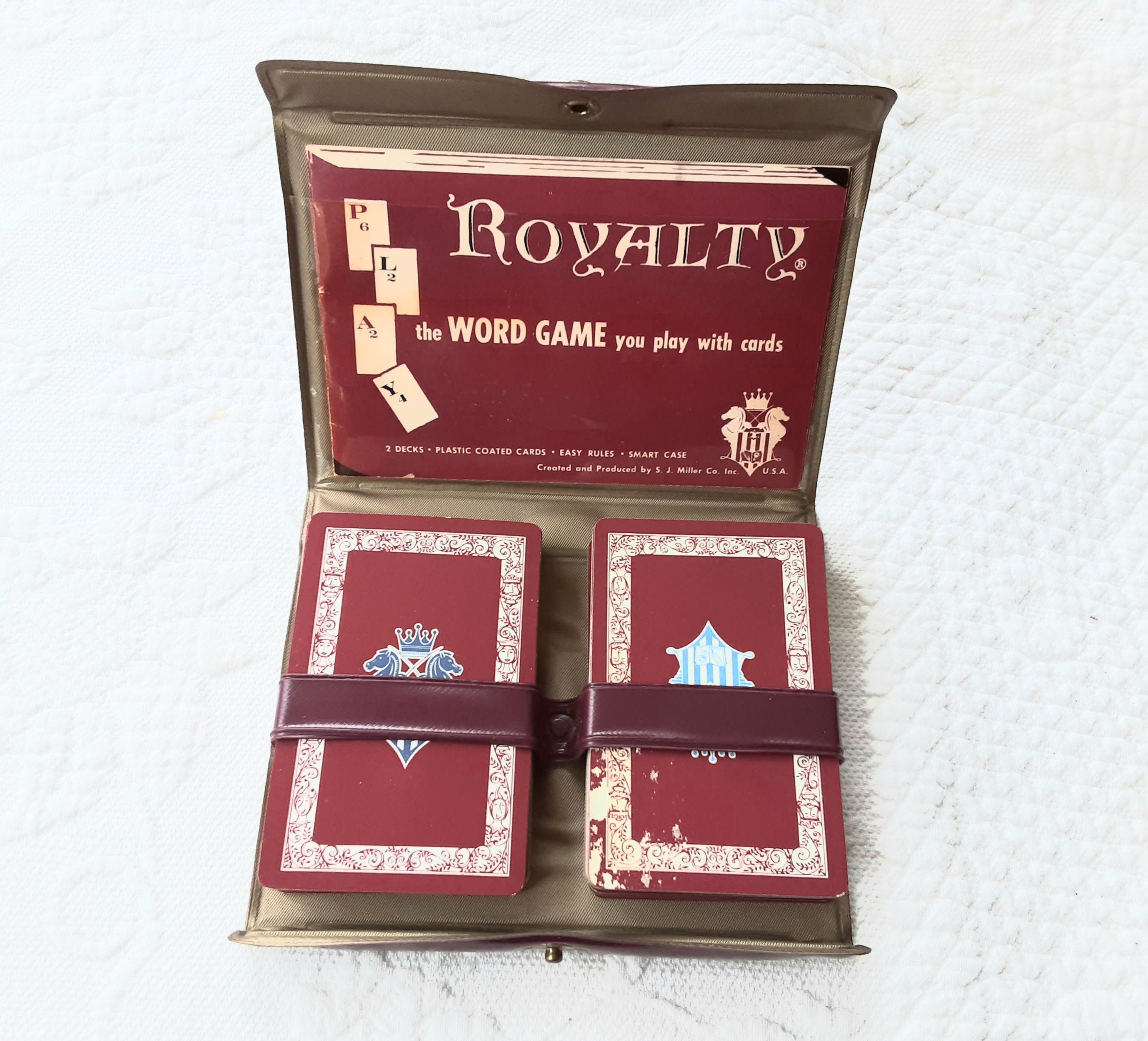 Vintage 1964 Royalty The Word Game Playing Card Game In Case