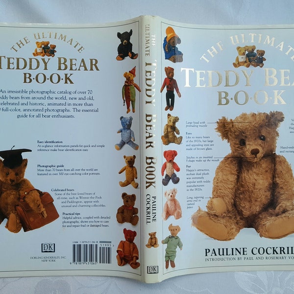 The Ultimate Teddy Bear Book by Pauline Cockrill, Hardcover with Dustjacket, Celebrated Bears, Old & New, Care and Repair Tips