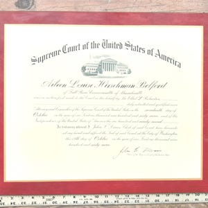 Two US Supreme Court Lawyer Certificates Laminated Perma Plaques Fall River Massachusetts -scroll down for full description