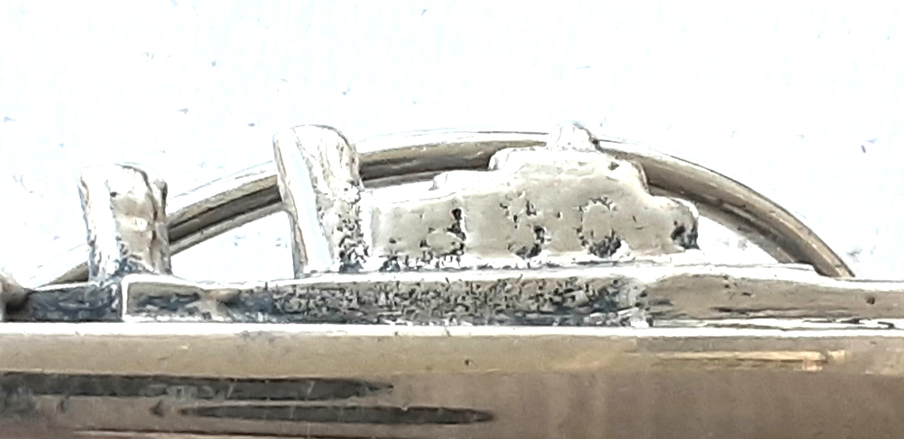 Pince à Cravate Vintage – Motif Bateau à Vapeur – Doré Et Argenté (Très Bon état)