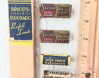 Lead Refills Mechanical Pencil Graphite Black Lot of 5 Boxes Vintage Dixon's Scripto Sheaffer's Eversharp