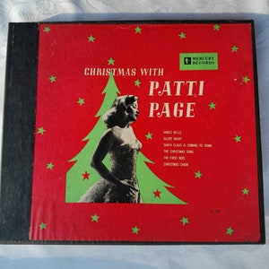 Christmas with Patti Page 1950s Box Set with 2 78 rpm Vinyl Records, Missing 1 -scroll down for full description