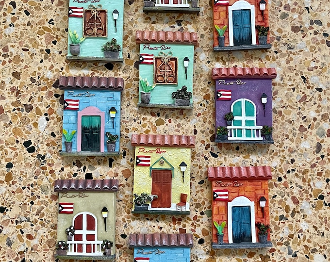 Greetings From San Juan, Puerto Rico Fridge Magnet - 1.75x2.75 Inches, Metal & Plastic