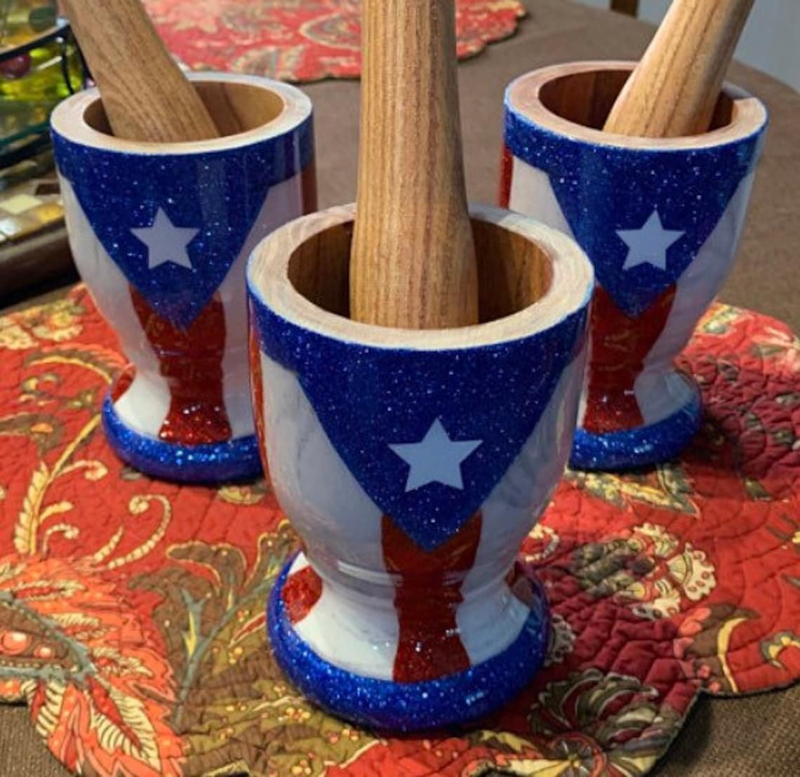 Pilon Puerto Rico Medium Wood Mortar and Pestle Puerto Etsy