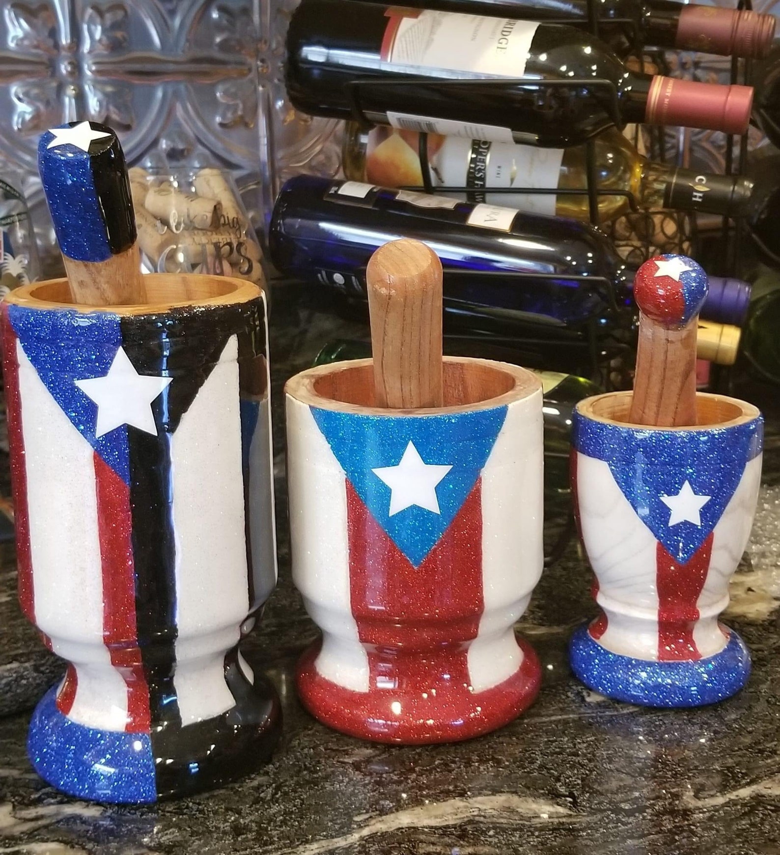 Pilon Puerto Rico Medium Wood Mortar and Pestle Puerto Etsy