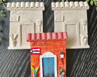 DIY Paint your Own! Puerto Rico, Old San Juan Inspired Door Souvenir , PR Souvenir Unpainted Pieces