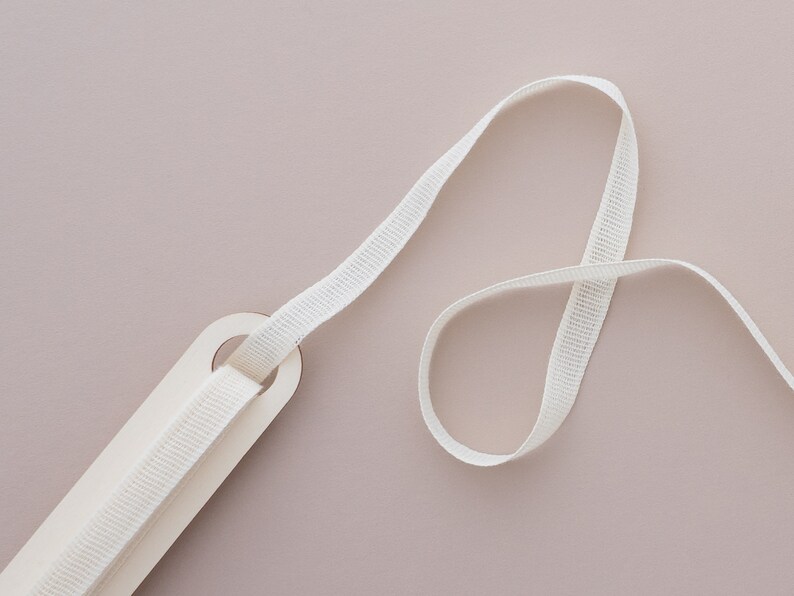 Loose Weave Cotton Ribbon on Wooden Spoon image 2