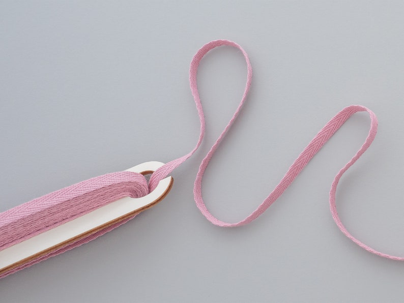 Dusty Rose Cotton Ribbon image 1