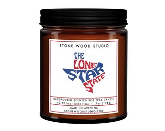 Lone Star State Soy Candle, Homesick Gift, Texas Gift, Blue Bonnet, Moving Gift, College Student Gift, State Gift, New Home, Missing Home