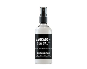 Avocado Sea Salt Room & Linen Spray, Air Freshener, Home Fragrance, Aromatherapy, Ocean Air, Beachy Themed, Spa Gift, Gift for Girlfriend