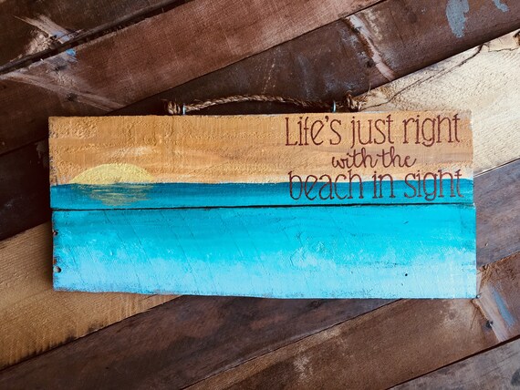 Beach Signs Beach Decor Tropical Decor Ocean Decor Etsy