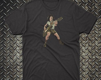 Angus Young t-shirt, AC/DC t-shirt