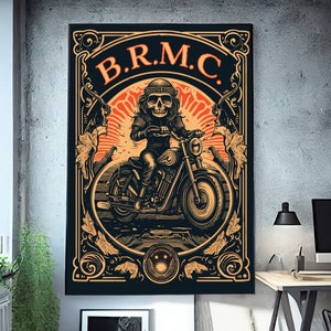 Black Rebel Motorcycle Club poster, BRMC Art Print