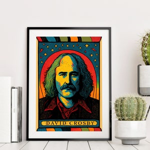 David Crosby Illustrated Poster