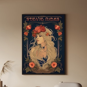 Póster Art Nouveau original de Stevie Nicks