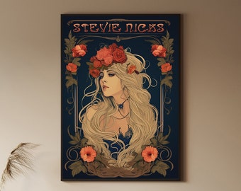 Original Art Nouveau Stevie Nicks Poster