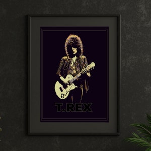 T. Rex Poster, Marc Bolan Poster, Trex