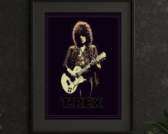 T. Rex Poster, Marc Bolan Poster, Trex