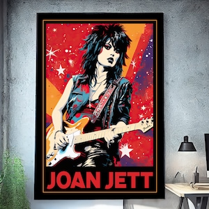 Póster exclusivo de Joan Jett, arte mural de Joan Jett, arte de Joan Jett