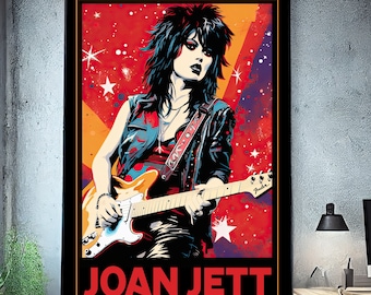 Exclusive Joan Jett Poster, Joan Jett Wall Art, Joan Jett Art