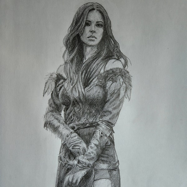 Yennefer, The Witcher 3 Wild Hunt, Pencil drawing