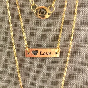 Multistrand Layered Crystal Wand, Love and Tree of Life Necklace
