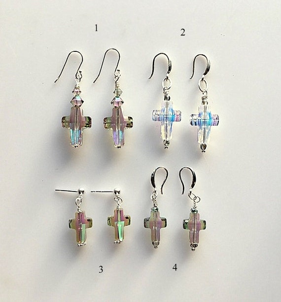 Swarovski cross earrings deals