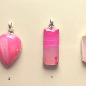 Girls Pink Quartz Crystal and Agate Druzy Pendant Necklaces