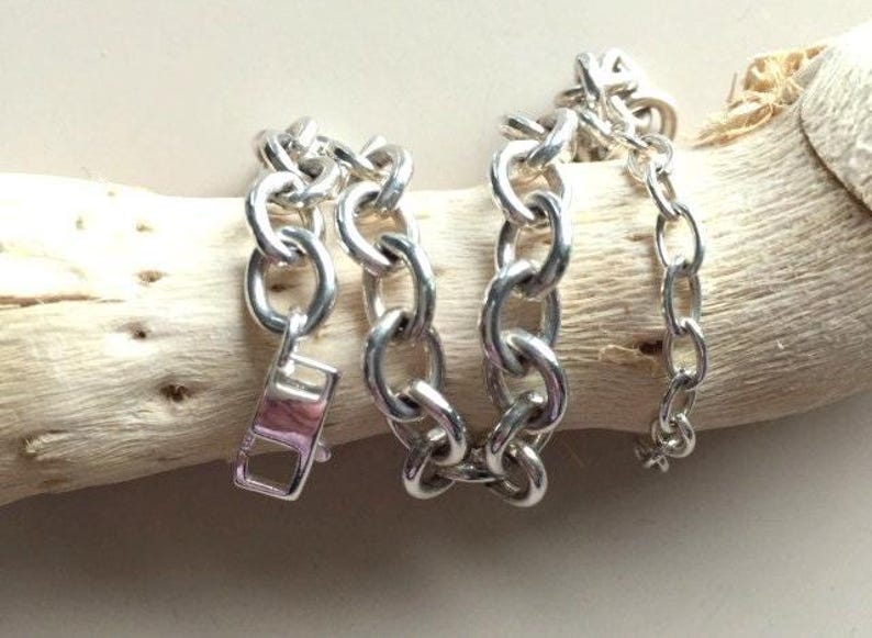 Solid Sterling Silver Unisex Bracelet • 16.5g • Adjustable with Sterling Extension • Vintage 画像 2