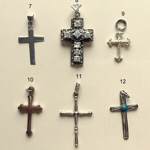 Vintage Sterling Silver Cross Pendants and Religious Medallions bild 3