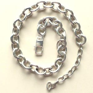 Solid Sterling Silver Unisex Bracelet • 16.5g • Adjustable with Sterling Extension • Vintage 画像 1