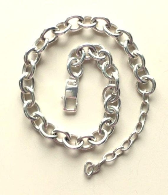 Solid Sterling Silver Unisex Bracelet • 16.5g • Adjustable with Sterling Extension • Vintage
