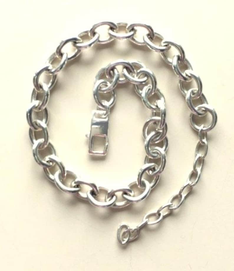Solid Sterling Silver Unisex Bracelet • 16.5g • Adjustable with Sterling Extension • Vintage 画像 1