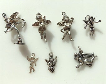 Vintage Sterling Silver Angel Charms
