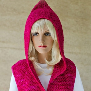 Suzi-Q Hoodie Crochet Pattern Vest Lace Hood Women Sizes XS to 3X