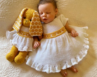 Daisy Delightful Collection Baby Dress and Bunny